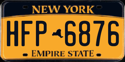 NY license plate HFP6876