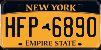 NY license plate HFP6890