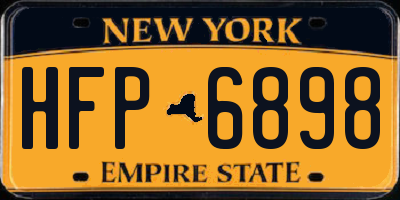 NY license plate HFP6898