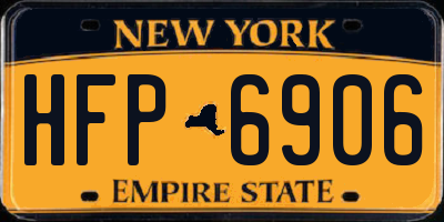 NY license plate HFP6906