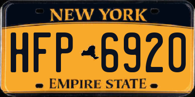 NY license plate HFP6920