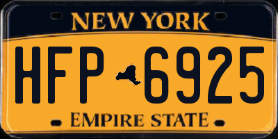 NY license plate HFP6925