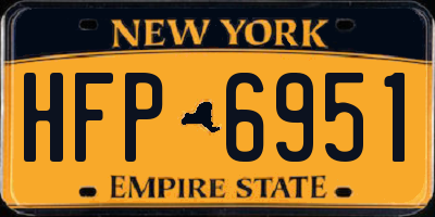 NY license plate HFP6951