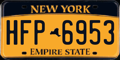 NY license plate HFP6953