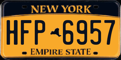NY license plate HFP6957