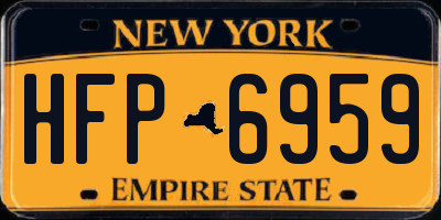 NY license plate HFP6959