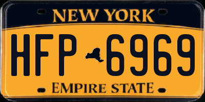 NY license plate HFP6969