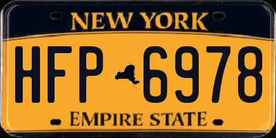 NY license plate HFP6978