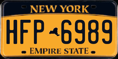 NY license plate HFP6989