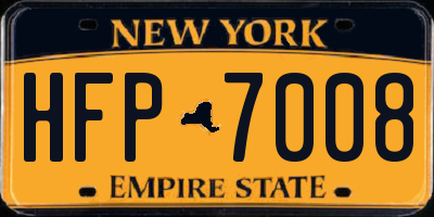 NY license plate HFP7008