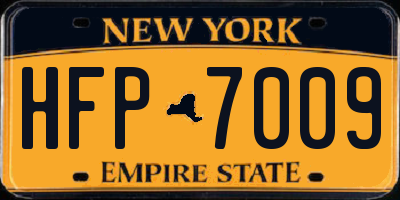 NY license plate HFP7009