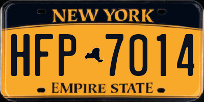 NY license plate HFP7014