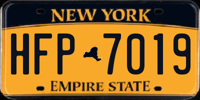 NY license plate HFP7019