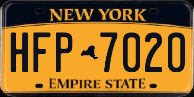 NY license plate HFP7020