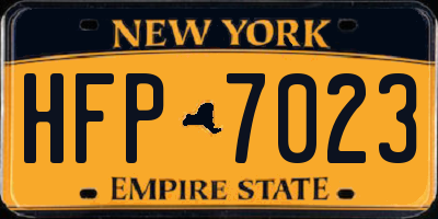 NY license plate HFP7023