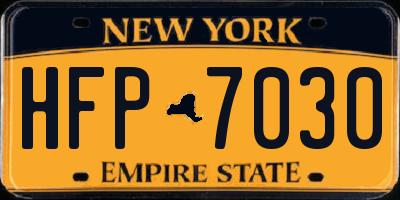 NY license plate HFP7030