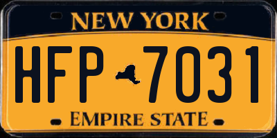 NY license plate HFP7031