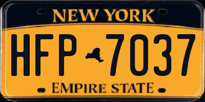 NY license plate HFP7037