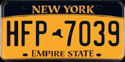 NY license plate HFP7039