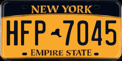 NY license plate HFP7045