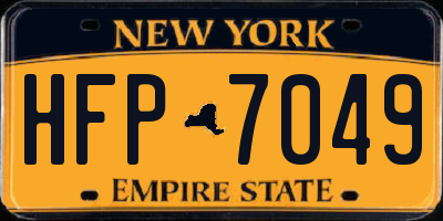 NY license plate HFP7049
