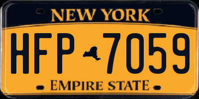 NY license plate HFP7059