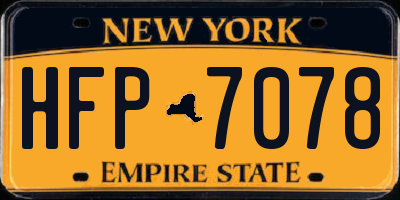 NY license plate HFP7078