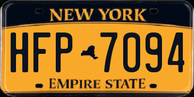 NY license plate HFP7094