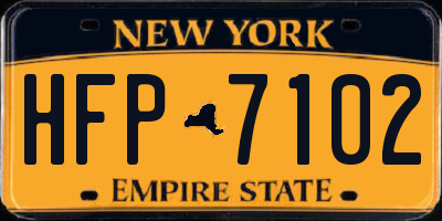NY license plate HFP7102