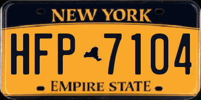 NY license plate HFP7104