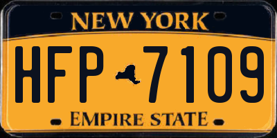 NY license plate HFP7109