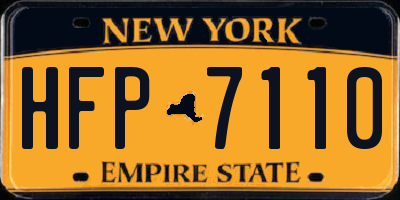 NY license plate HFP7110