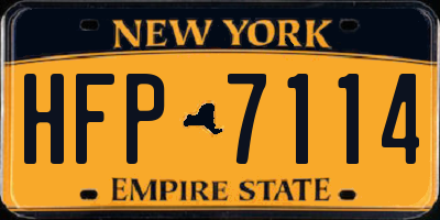 NY license plate HFP7114