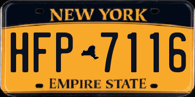 NY license plate HFP7116