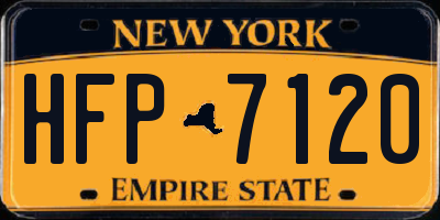 NY license plate HFP7120