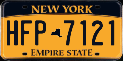 NY license plate HFP7121