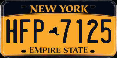 NY license plate HFP7125