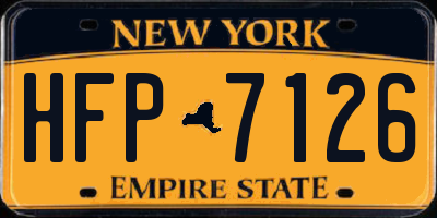 NY license plate HFP7126