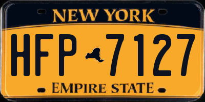 NY license plate HFP7127