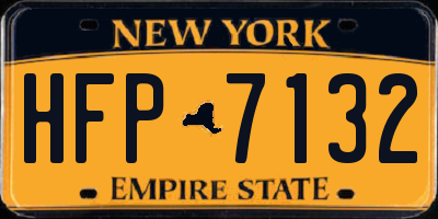 NY license plate HFP7132