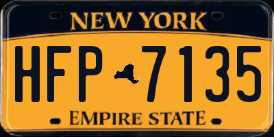 NY license plate HFP7135