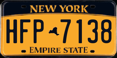 NY license plate HFP7138