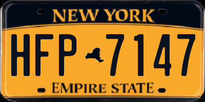 NY license plate HFP7147