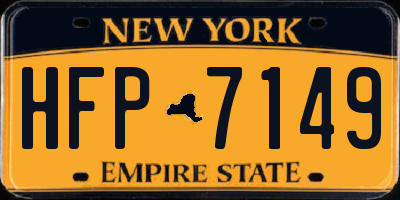 NY license plate HFP7149
