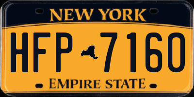 NY license plate HFP7160