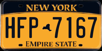 NY license plate HFP7167