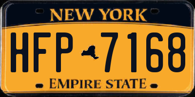 NY license plate HFP7168