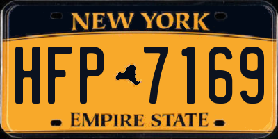 NY license plate HFP7169