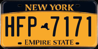 NY license plate HFP7171