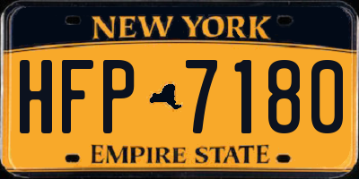 NY license plate HFP7180